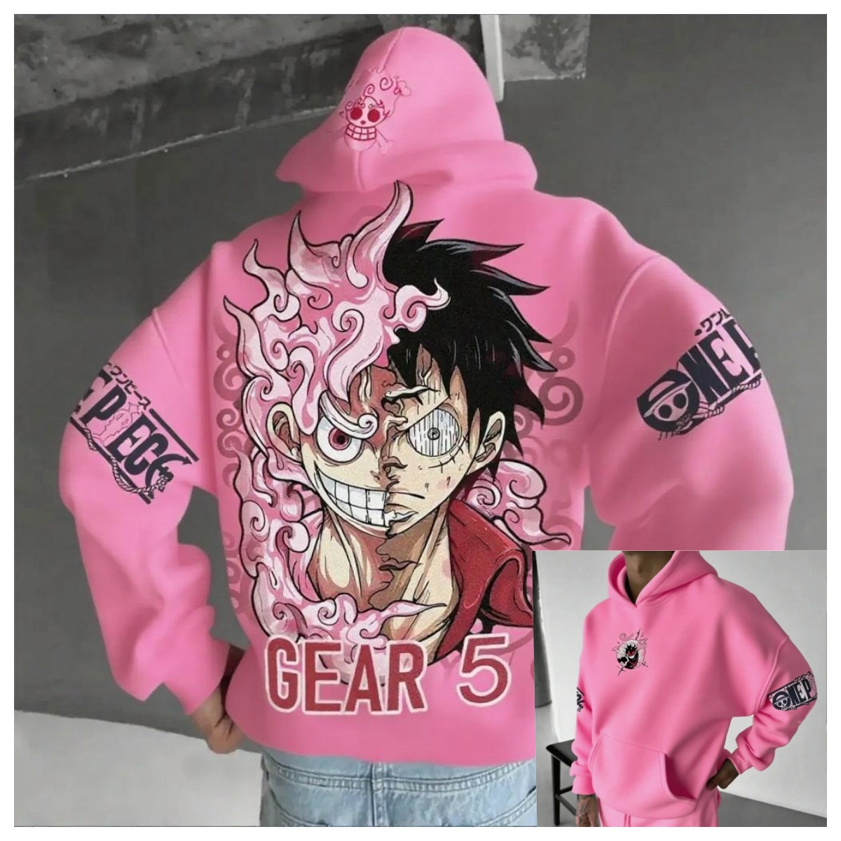 Running Gear Autumn - Men Women Pink Loose Hoodie One
