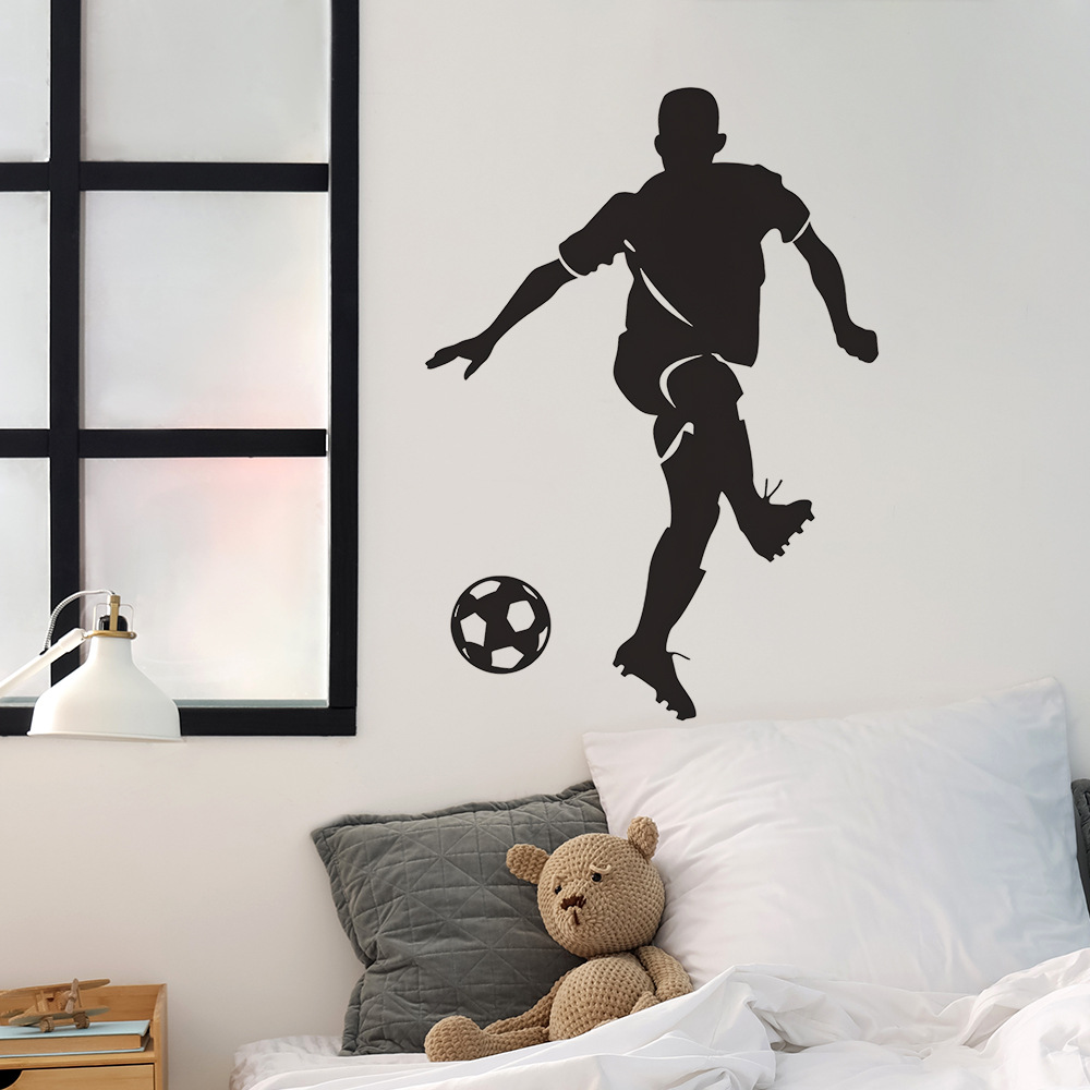 Blister Plaster Sport - Football Player Silhouette Wall Sticker Kids