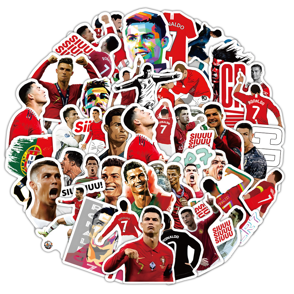 Blister Plaster Sport - 10/60PCS CR7 Stickers Cartoon Football Sticker