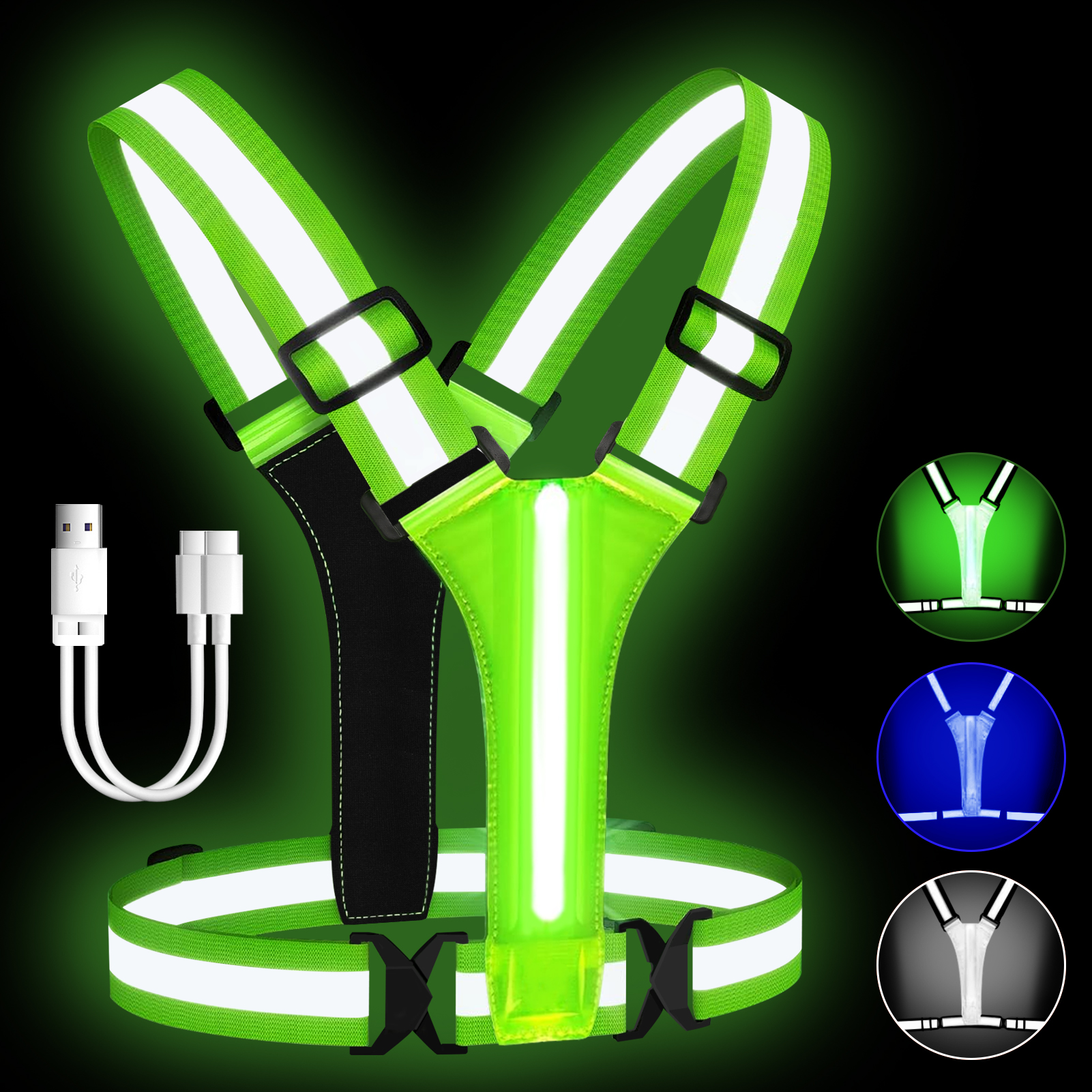 LED Reflective Vest Running Ge - Running Gear Autumn avaliação e preço