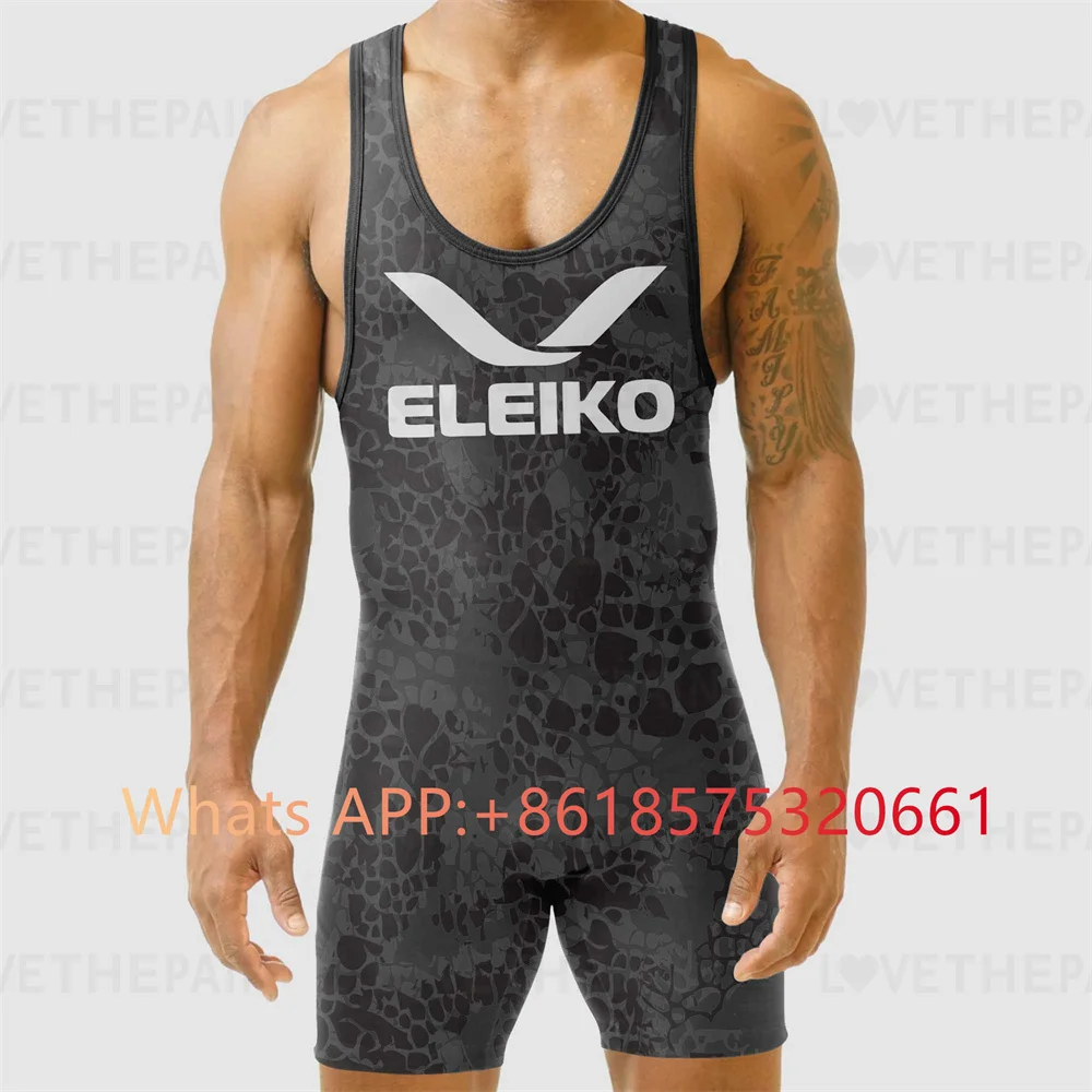 ELEIKO Mens Wrestling Singlet  - Running Gear Train avaliação e preço