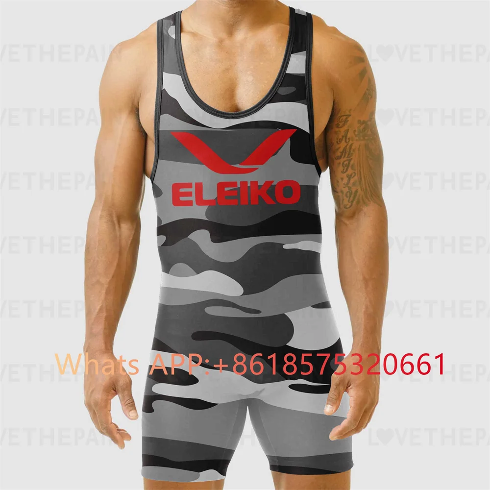 ELEIKO Mens Wrestling Singlet  - Running Gear Train avaliação e preço