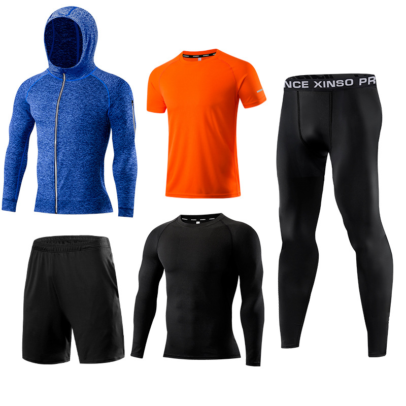 5-Piece Men's Fitness Clothes  - Running Gear Autumn avaliação e preço