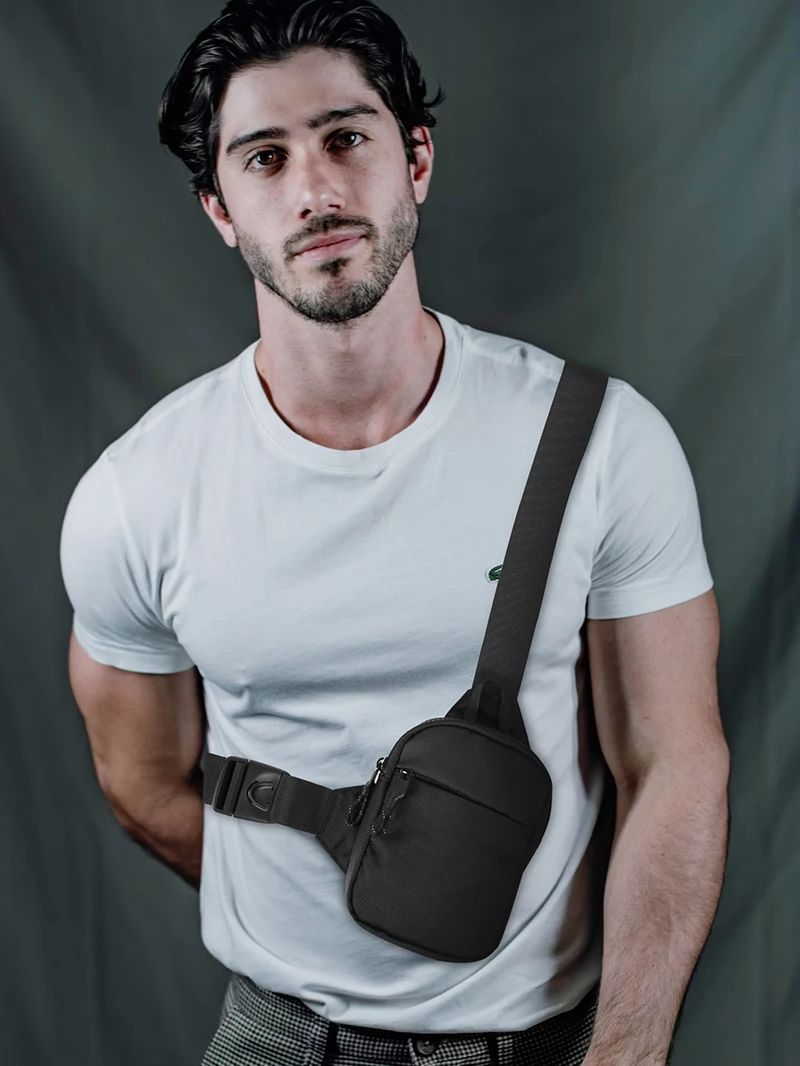 Casual Men Shoulder Chest Bag  - Running Gear Belt avaliação e preço