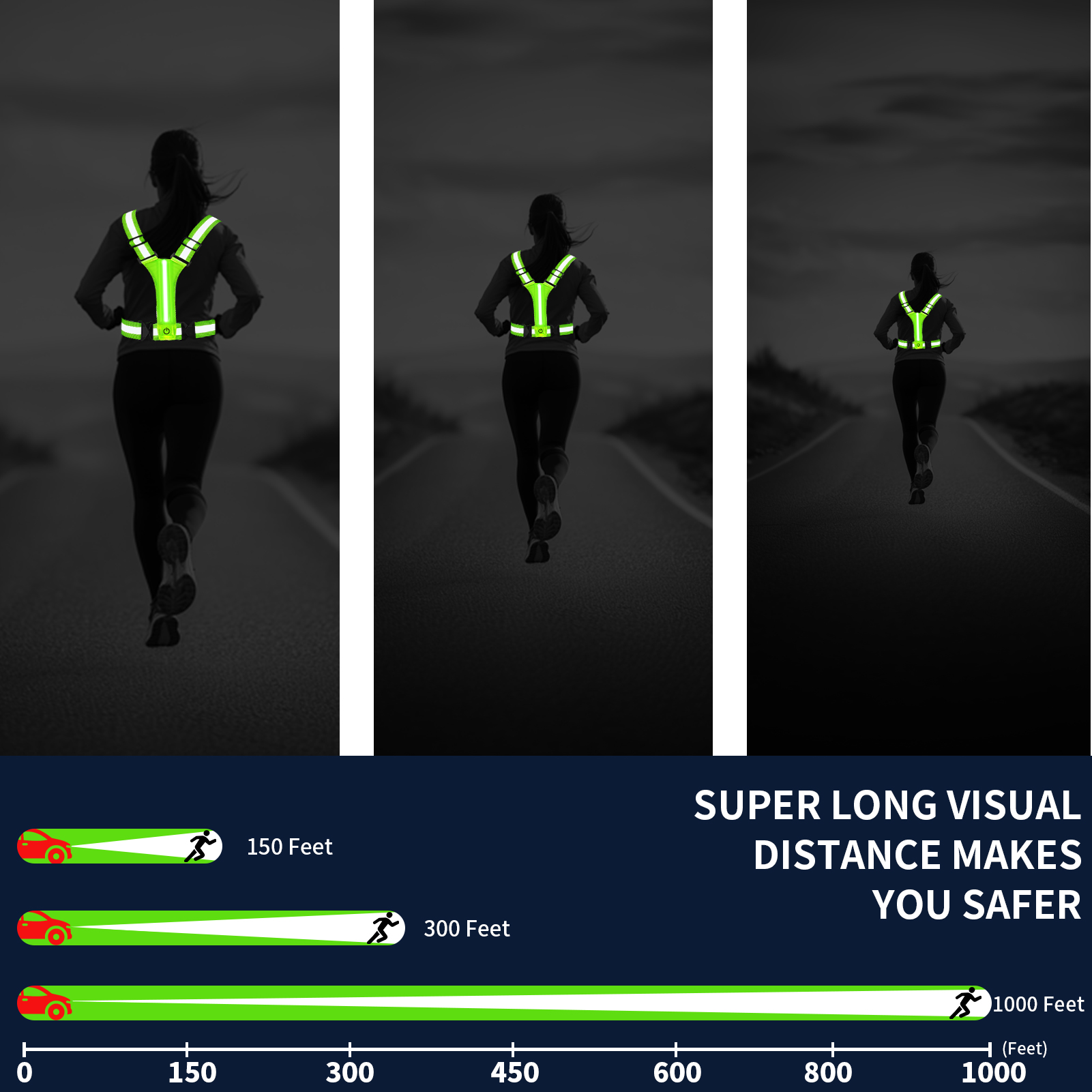 Adjustable LED Reflective Vest - Running Gear Autumn avaliação e preço