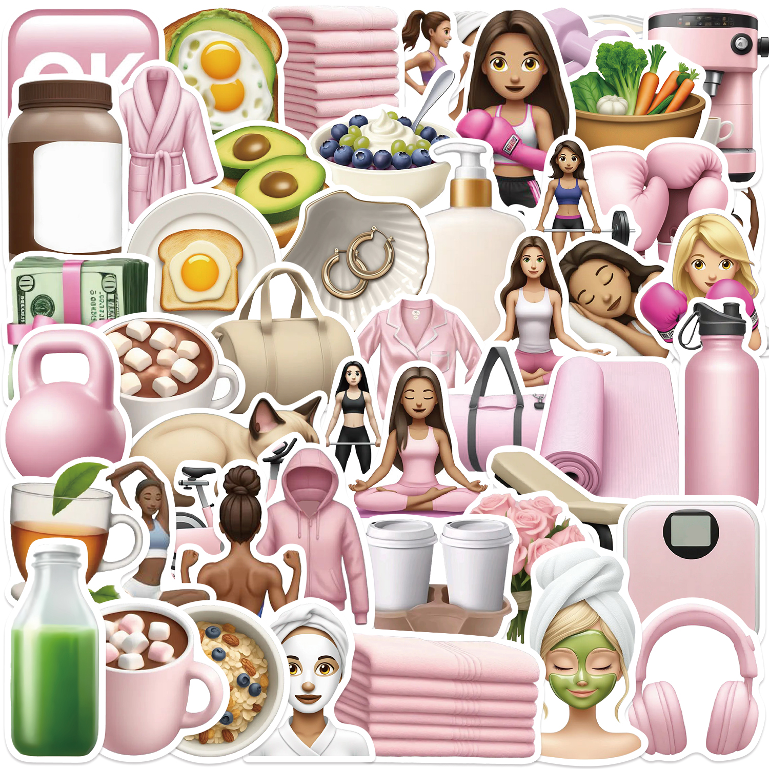 50PCS Cool GYM Girl Stickers S - Blister Plaster Sport avaliação e preço