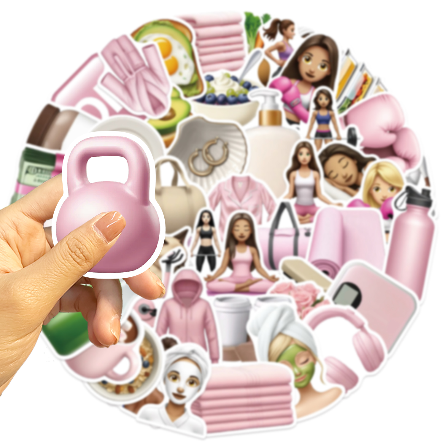 50PCS Cool GYM Girl Stickers S - Blister Plaster Sport avaliação e preço