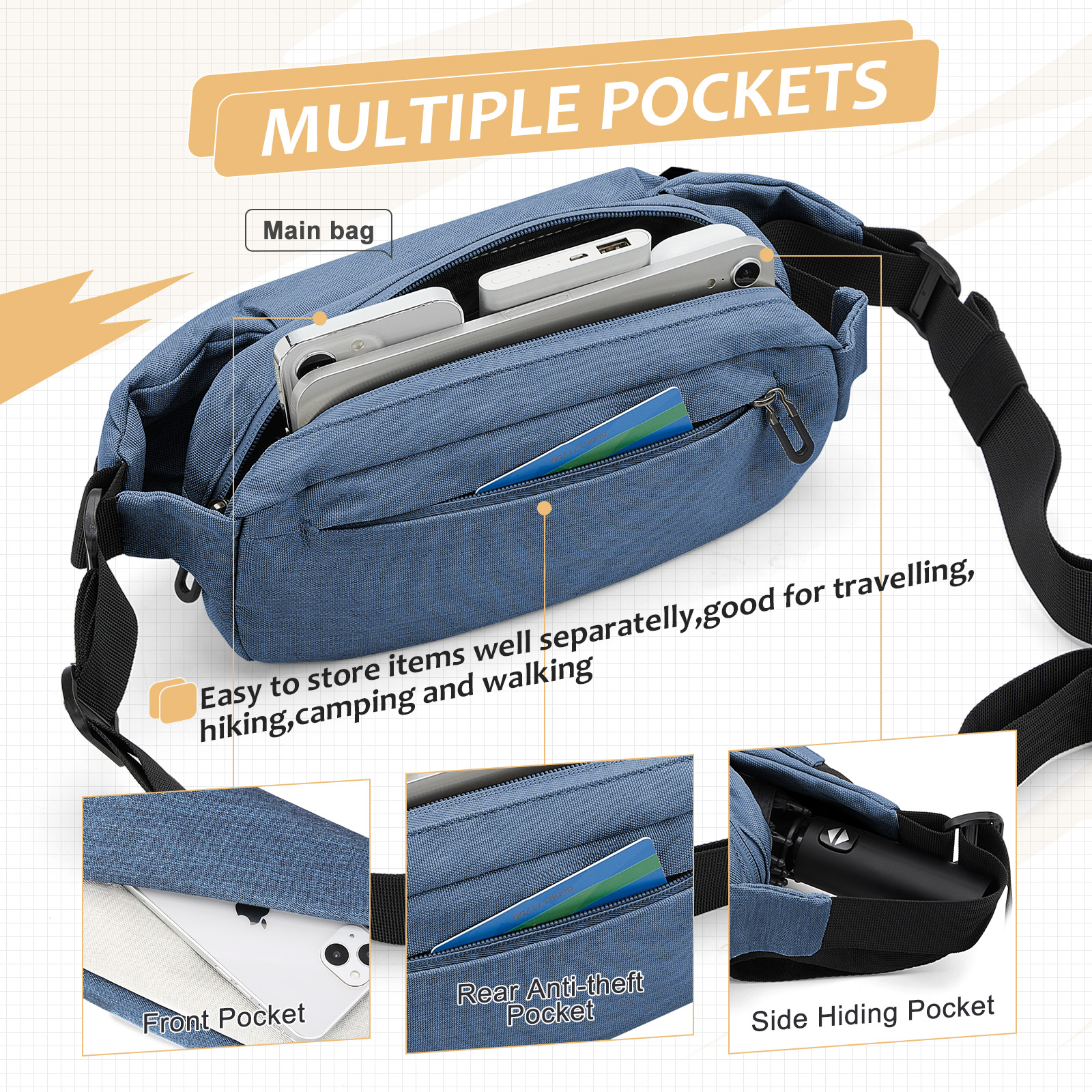 Fashionable Trendy Crossbody B - Running Gear Belt avaliação e preço