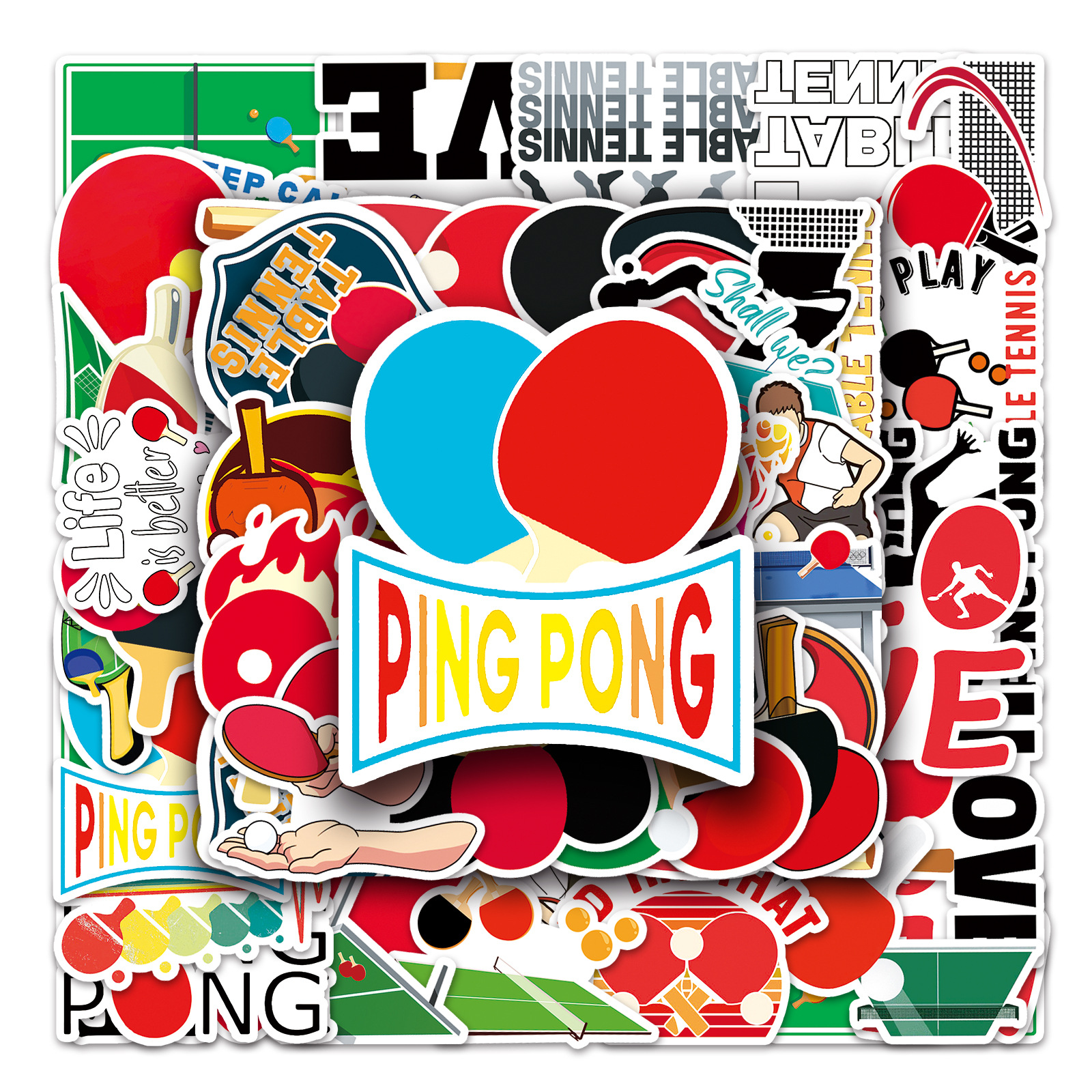 10/50PCS Table Tennis Graffiti - Blister Plaster Sport avaliação e preço