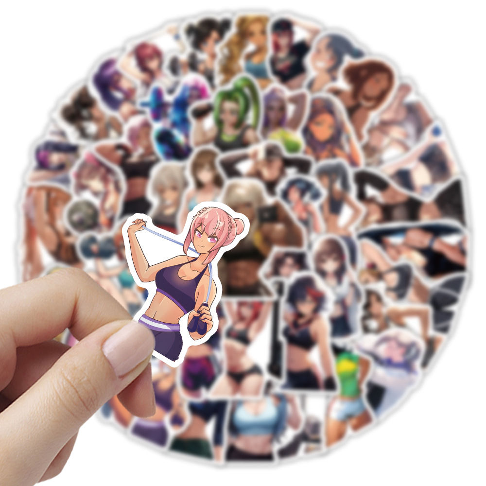 54PCS Sports Girl Stickers For - Blister Plaster Sport avaliação e preço