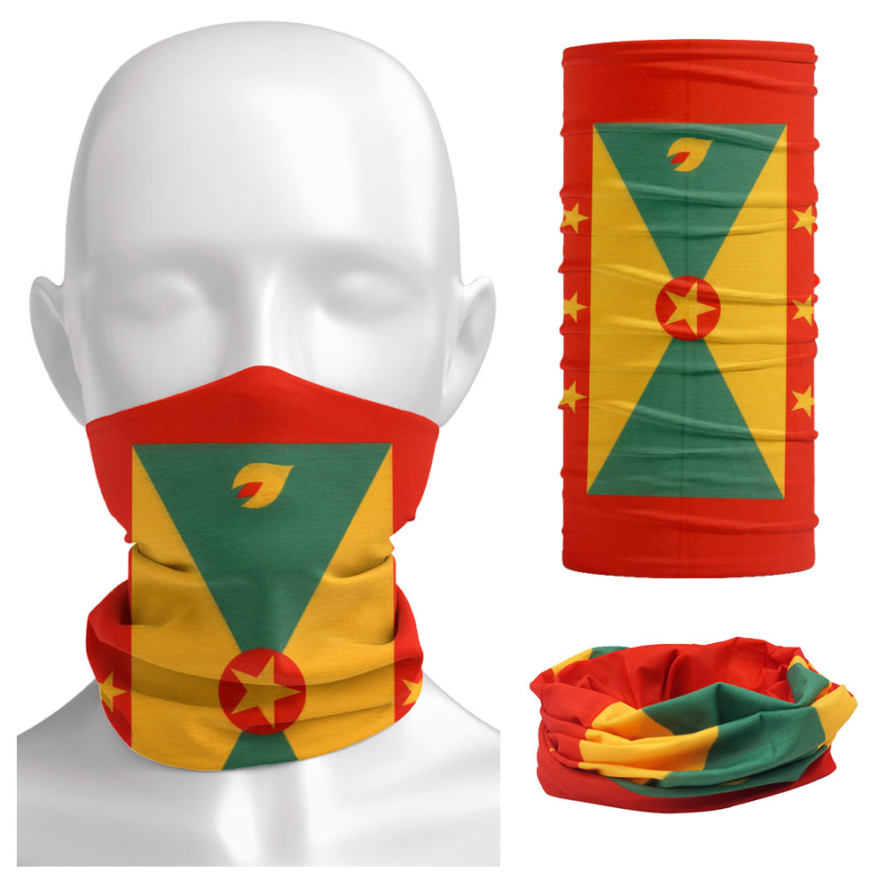 Grenada Flag Pattern Face Band - Running Gear Autumn avaliação e preço
