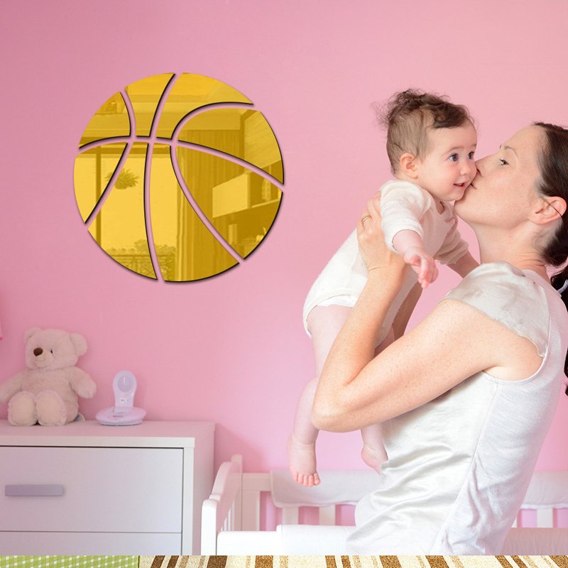 Basketball Mirror Wall Sticker - Blister Plaster Sport avaliação e preço