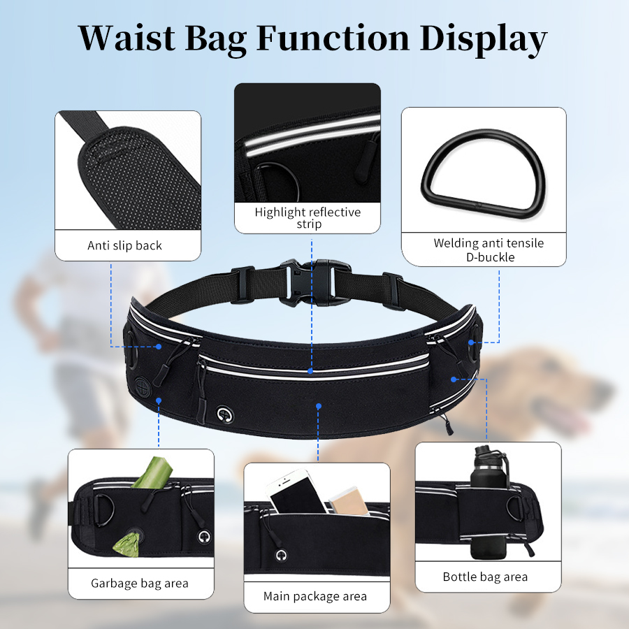 Foldable Reflective Dog Leash  - Running Gear Belt avaliação e preço