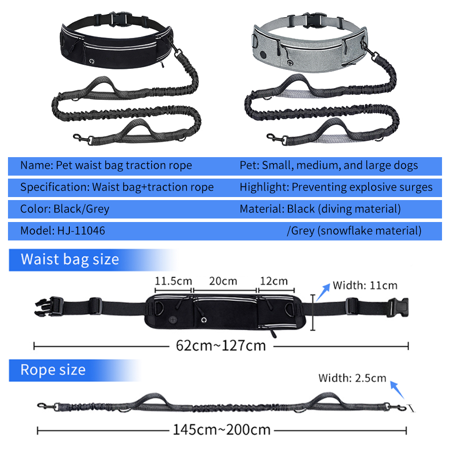 Foldable Reflective Dog Leash  - Running Gear Belt avaliação e preço