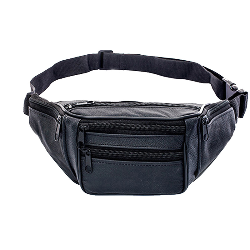 Leather Men Waist Chest Bag Th - Running Gear Belt avaliação e preço
